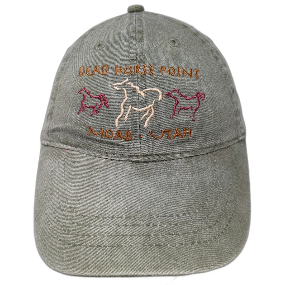 OTTO Baseball Cap Green OSFM Dead Horse Point Moab Utah Horse Embroidered Hat
