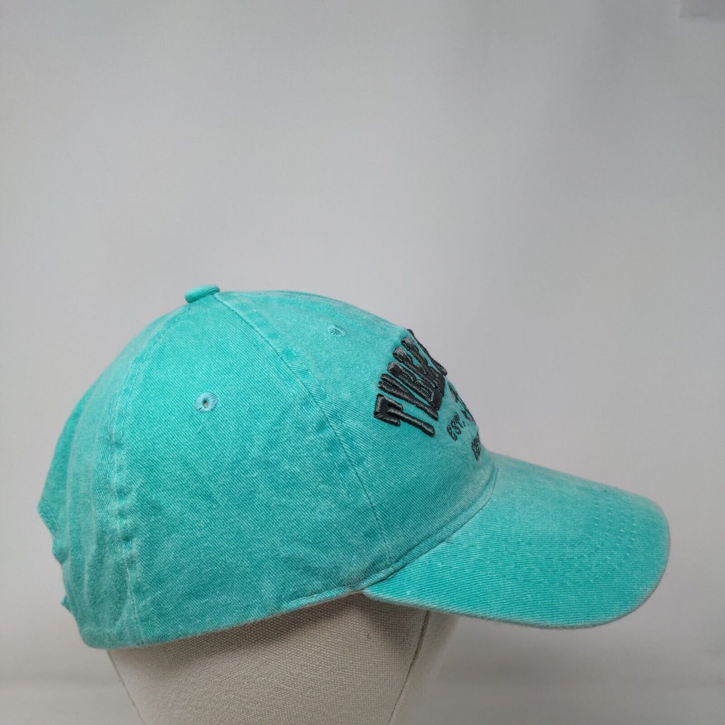 Tybee Island Georgia Strapback Hat Bluish-Green One Size Embroidered