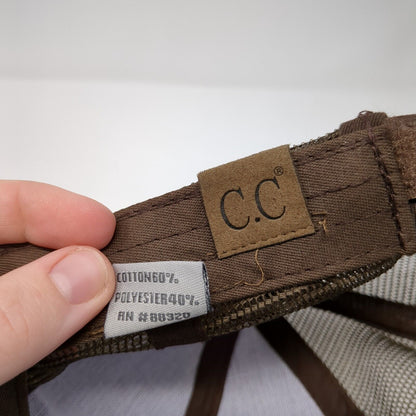 C.C Exclusives Trucker Hat Ponytail Brown One Size Cowboy Praying