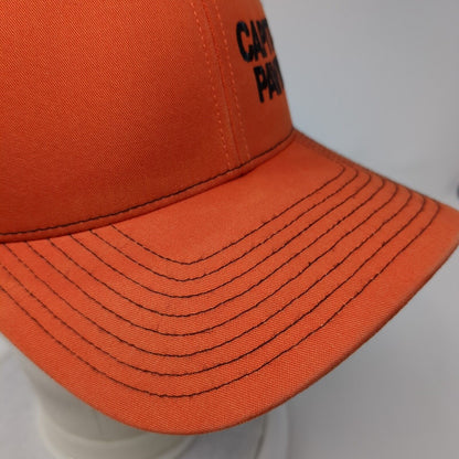 Capital Paving Snapback Trucker Hat Orange OSFA Mesh Back Richardson