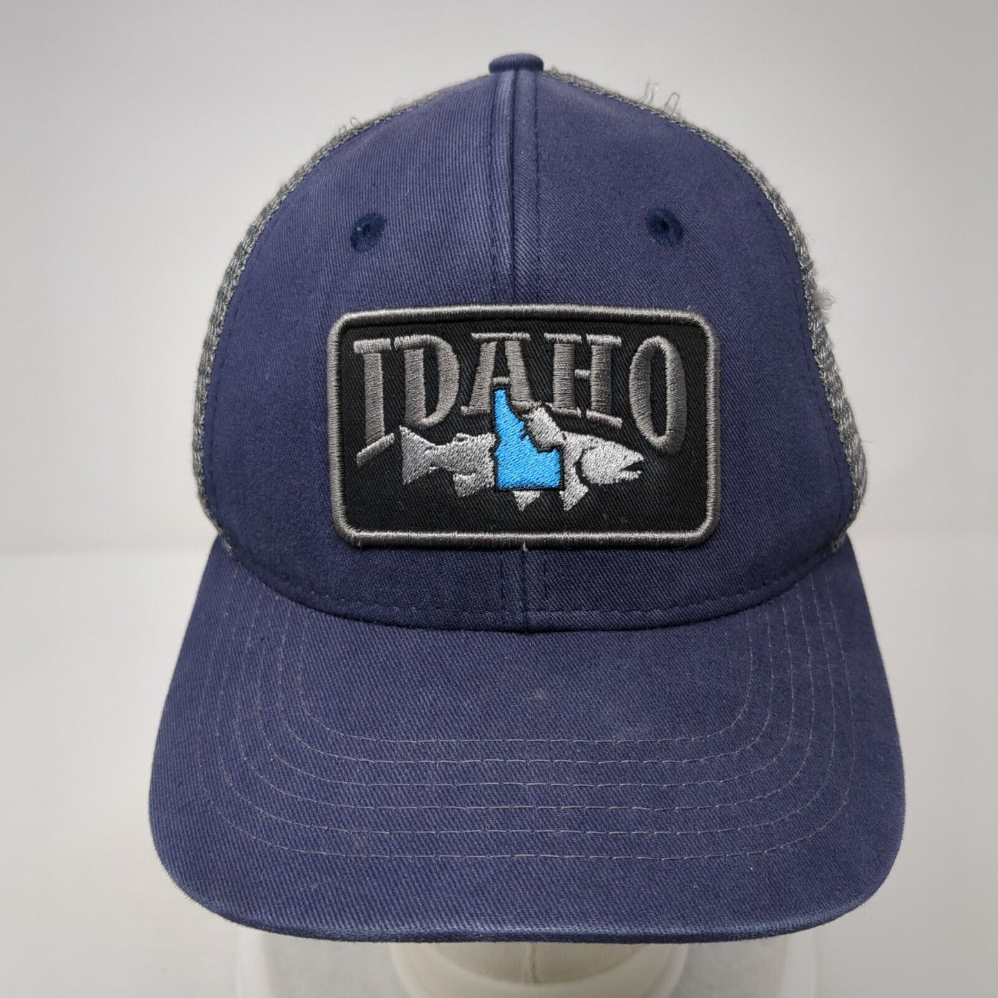 Idaho Snapback Trucker Hat Blue OS Adjustable Mesh Back Arcadian Outfitters