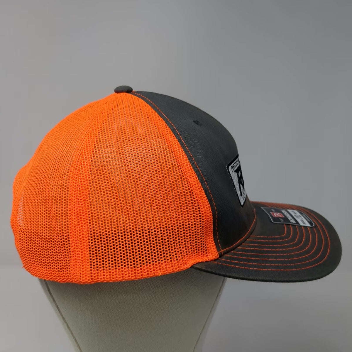 Richardson Trucker Hat Gray Orange One Size RBO Razorback Offroad UTV Snapback