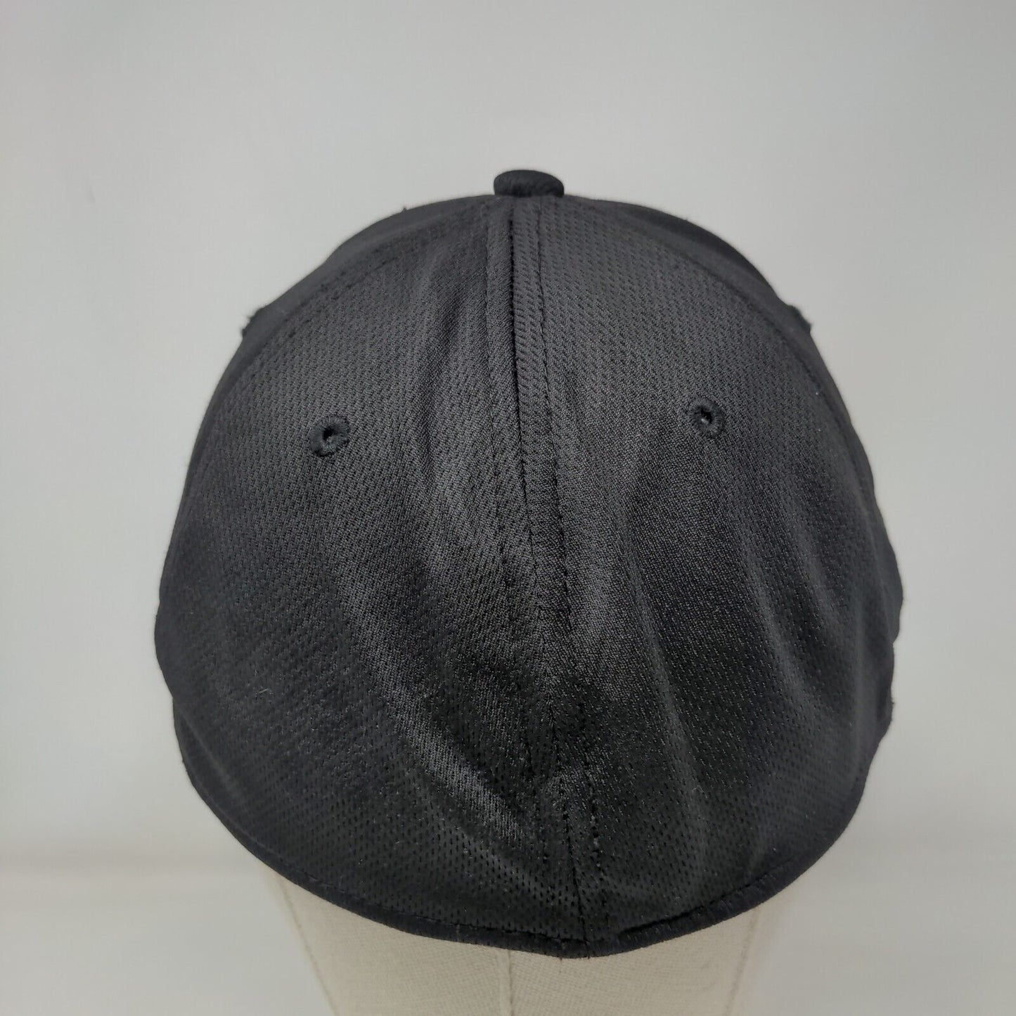 Athletic Works Fitted Hat Solid Black S/M 6 Panel Vent Holes Blank