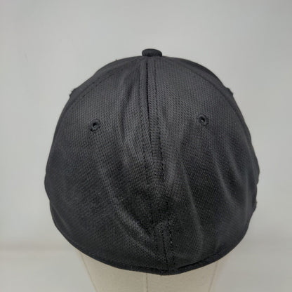 Athletic Works Fitted Hat Solid Black S/M 6 Panel Vent Holes Blank