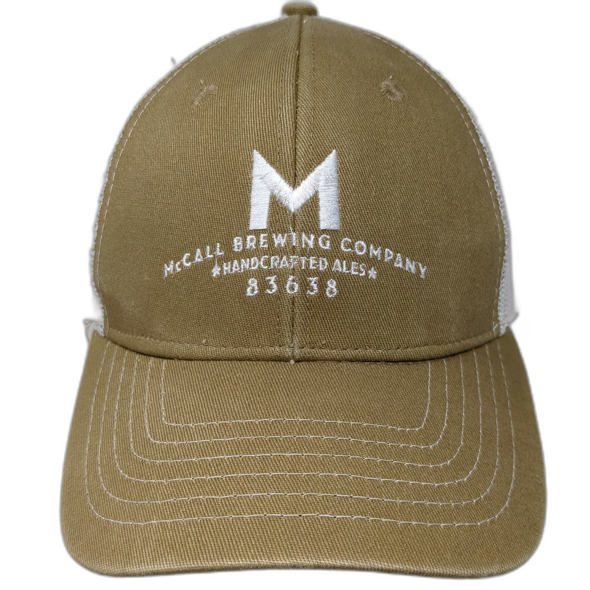 Brewery Branding Co Trucker Hat Brown One Size Mesh Back Snapback McCall Brewing