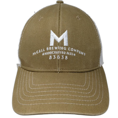Brewery Branding Co Trucker Hat Brown One Size Mesh Back Snapback McCall Brewing