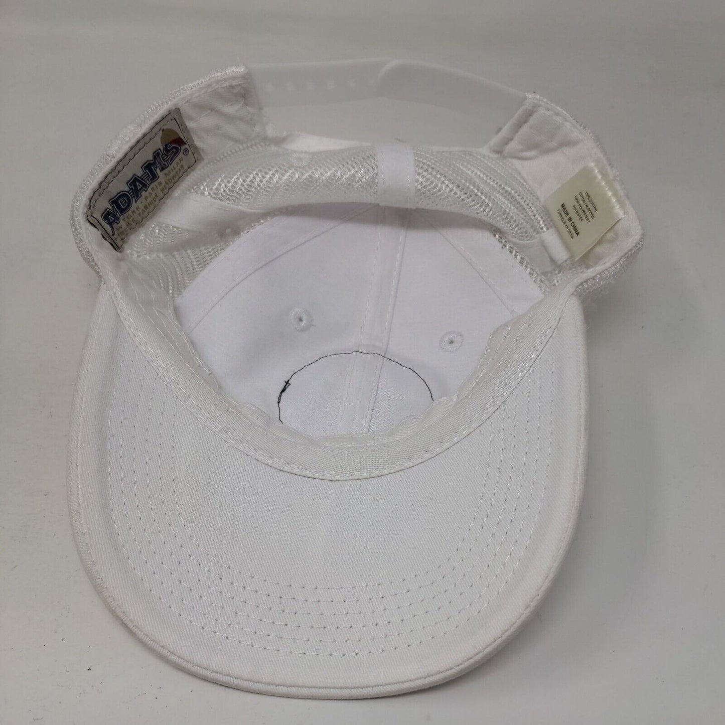 Waffle Monkey Bonita Beach Snapback Hat White OS Adjustable Mesh Back Adams