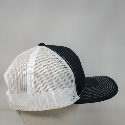 ZLL Snapback Trucker Hat Black One Size Embroidered Mesh Back Port Authority