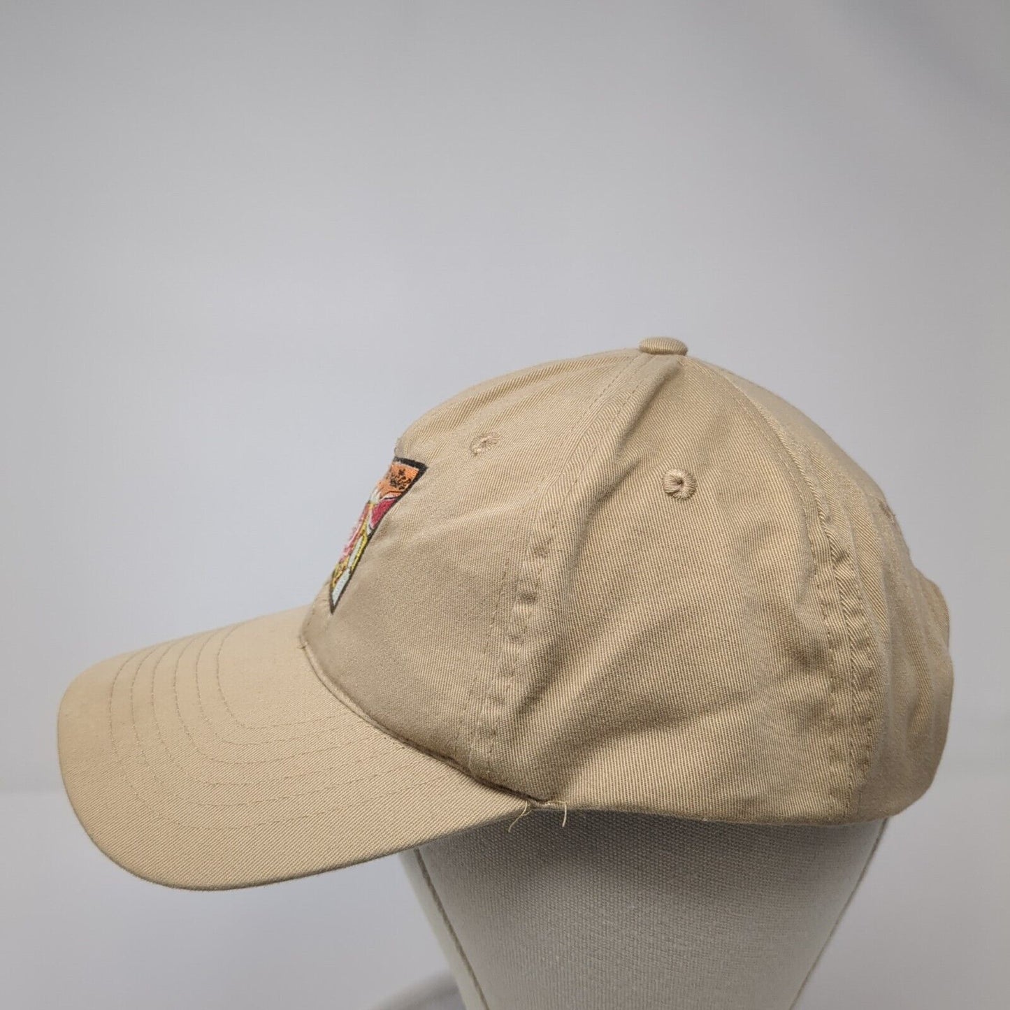 Las Manitas Austin TX Slideback Hat Tan One Size Adjustable Embroidered