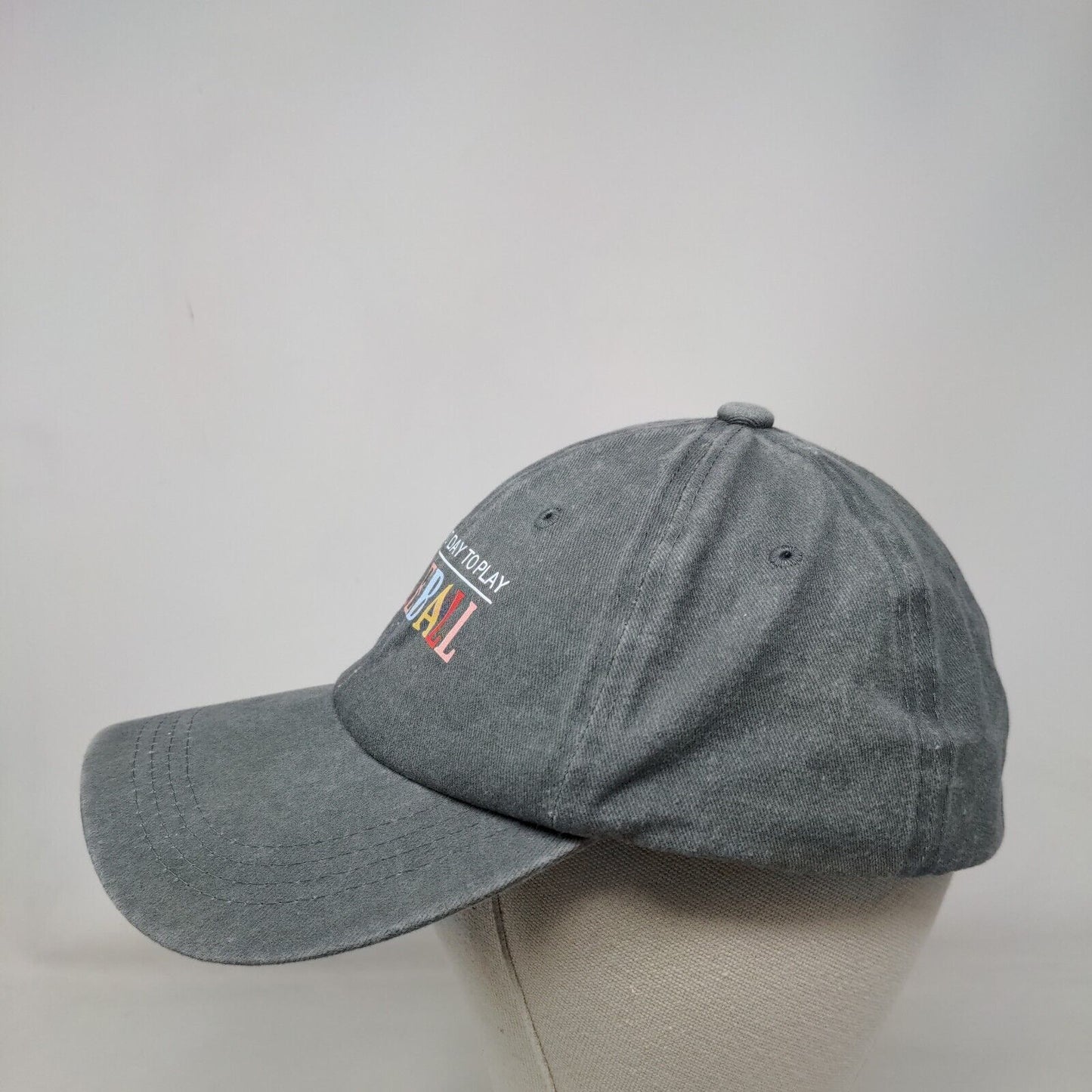 It's A Good Day To Play Pickleball Slideback Hat Gray One Size Adjustable Cotton