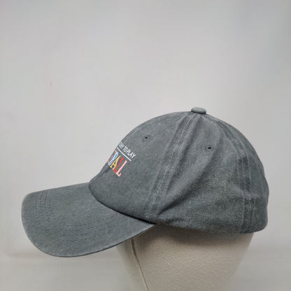 It's A Good Day To Play Pickleball Slideback Hat Gray One Size Adjustable Cotton