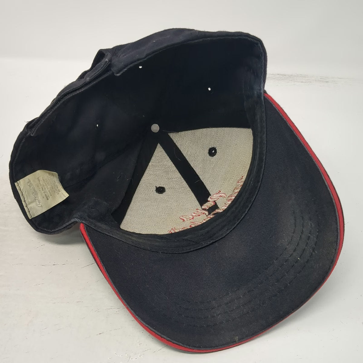 Crest Baseball Cap Black One Size Papa Murphys Pizza Strapback Sandwich Brim Hat
