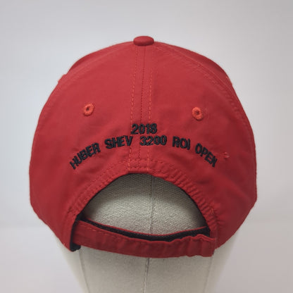 The Deuce Strapback Hat Red One Size Embroidered American Dry Goods