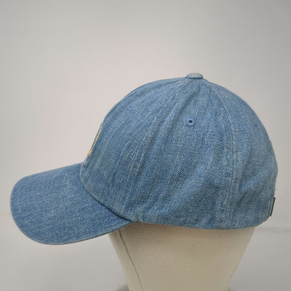 Vans Baseball Cap Blue One Size Denim Off The Wall Sailboat Logo Slideback Hat