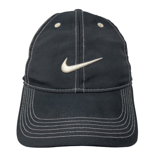 Nike Golf Swoosh Strapback Hat Black One Size Embroidered Adjustable