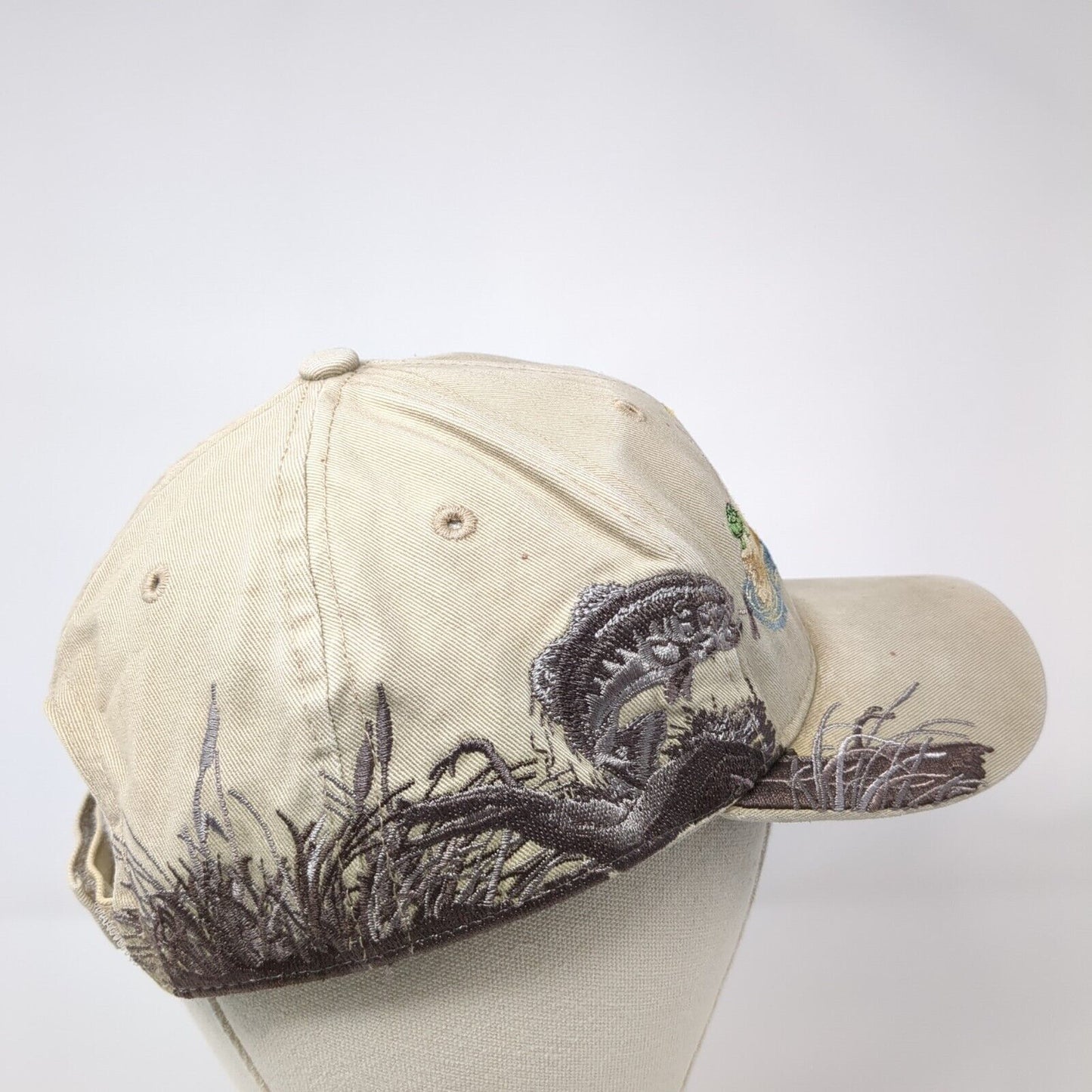 The Drift Wood Bar Cascade MT Strapback Hat Tan OS Adjustable Wild Life Dri-Duck