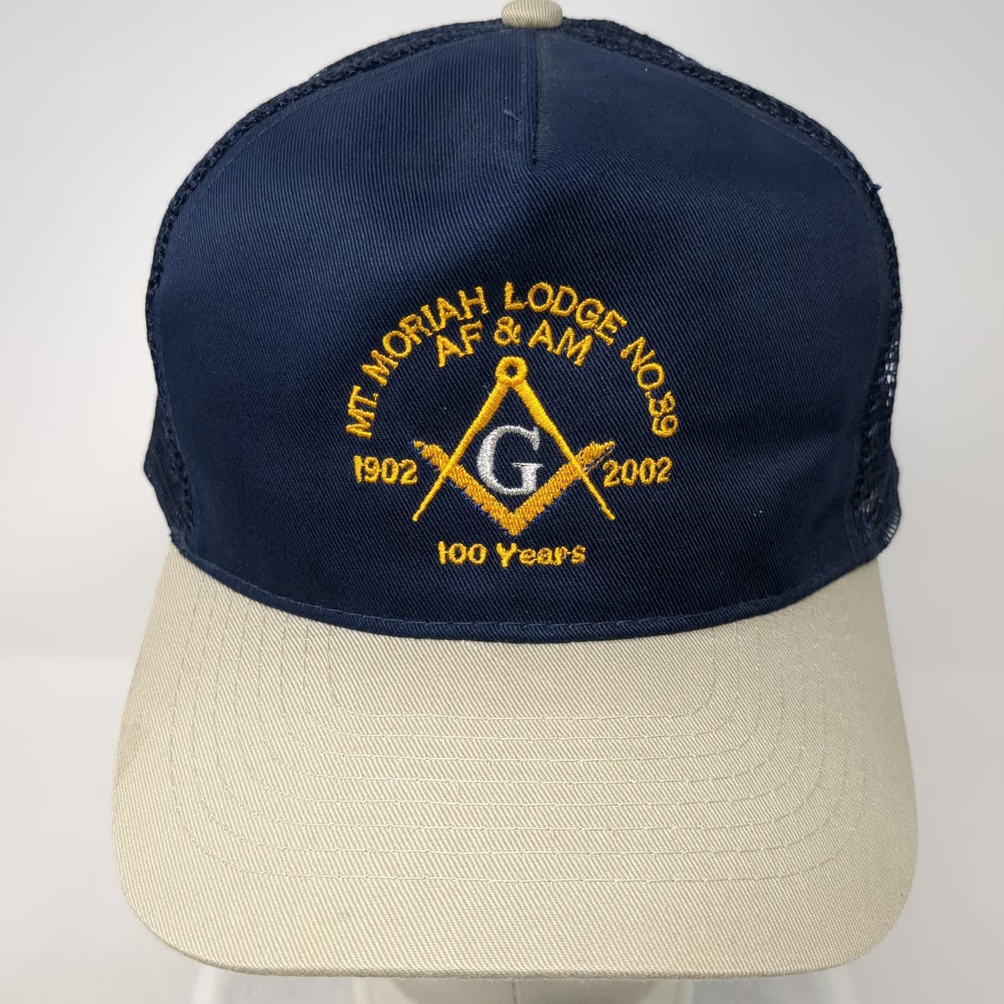 Otto Blue One Size Trucker Hat Masonic Mt Moriah Lodge 100 Years Anniversary