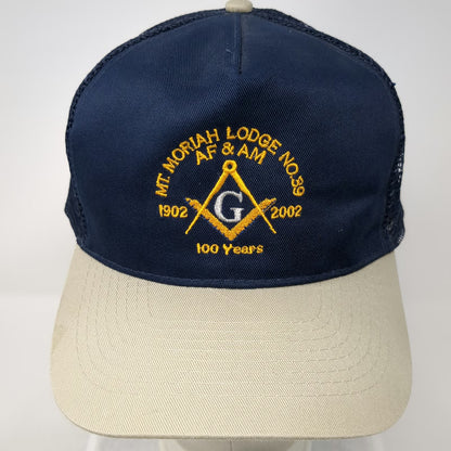 Otto Blue One Size Trucker Hat Masonic Mt Moriah Lodge 100 Years Anniversary