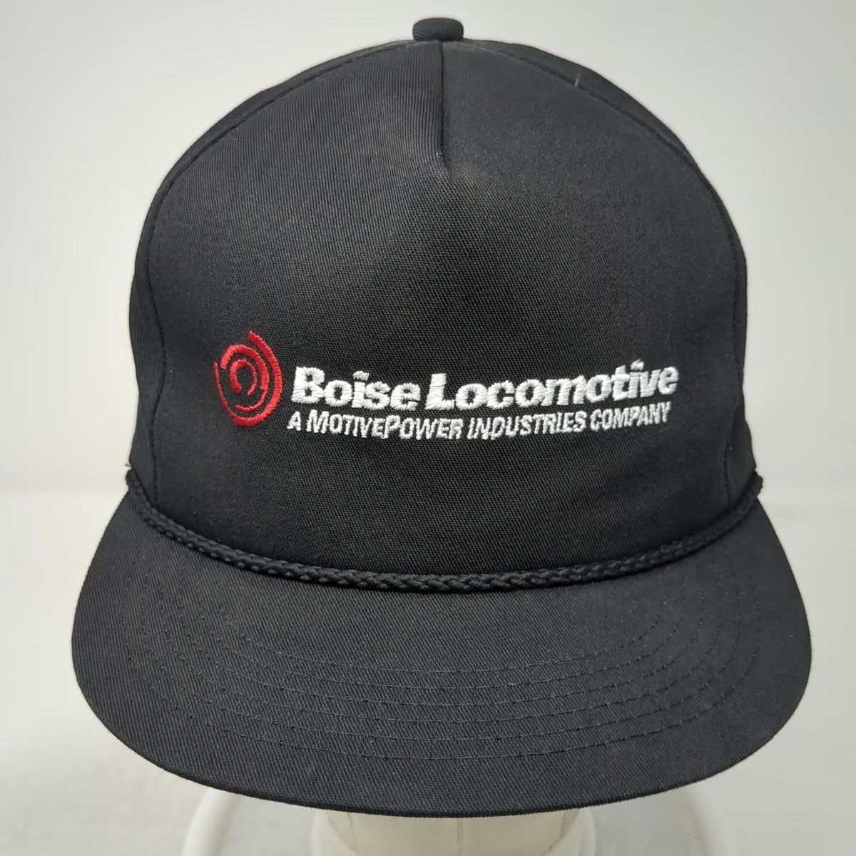 Legend Snapback Black One Size 5 Panel Rope Hat Boise Locomotive MotivePower