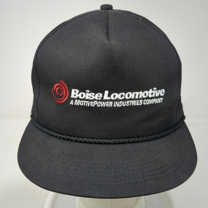 Legend Snapback Black One Size 5 Panel Rope Hat Boise Locomotive MotivePower