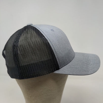 Yupoong Men's Snapback Mesh Back Hat Gray Blank Adjustable Polycotton