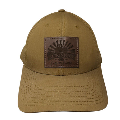 Mckinnon Family Farm Strapback Hat Brown One Size Adjustable Patch Cotton