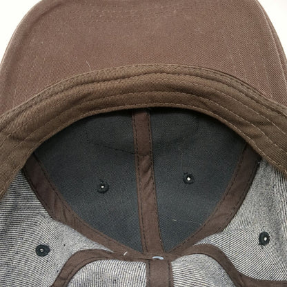 MPC Baseball Cap Blue Brown OSFM Denim Caterpillar Equipment Logo Hat Adjustable