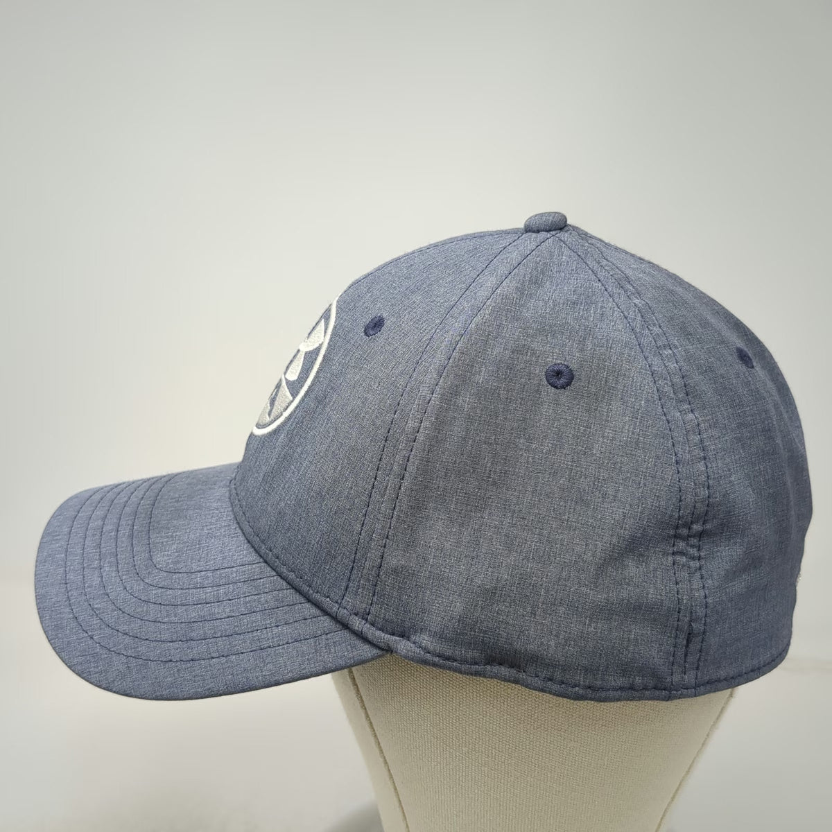Under Armour Baseball Cap Blue XL Front Patch Logo Embroidered Fitted Hat
