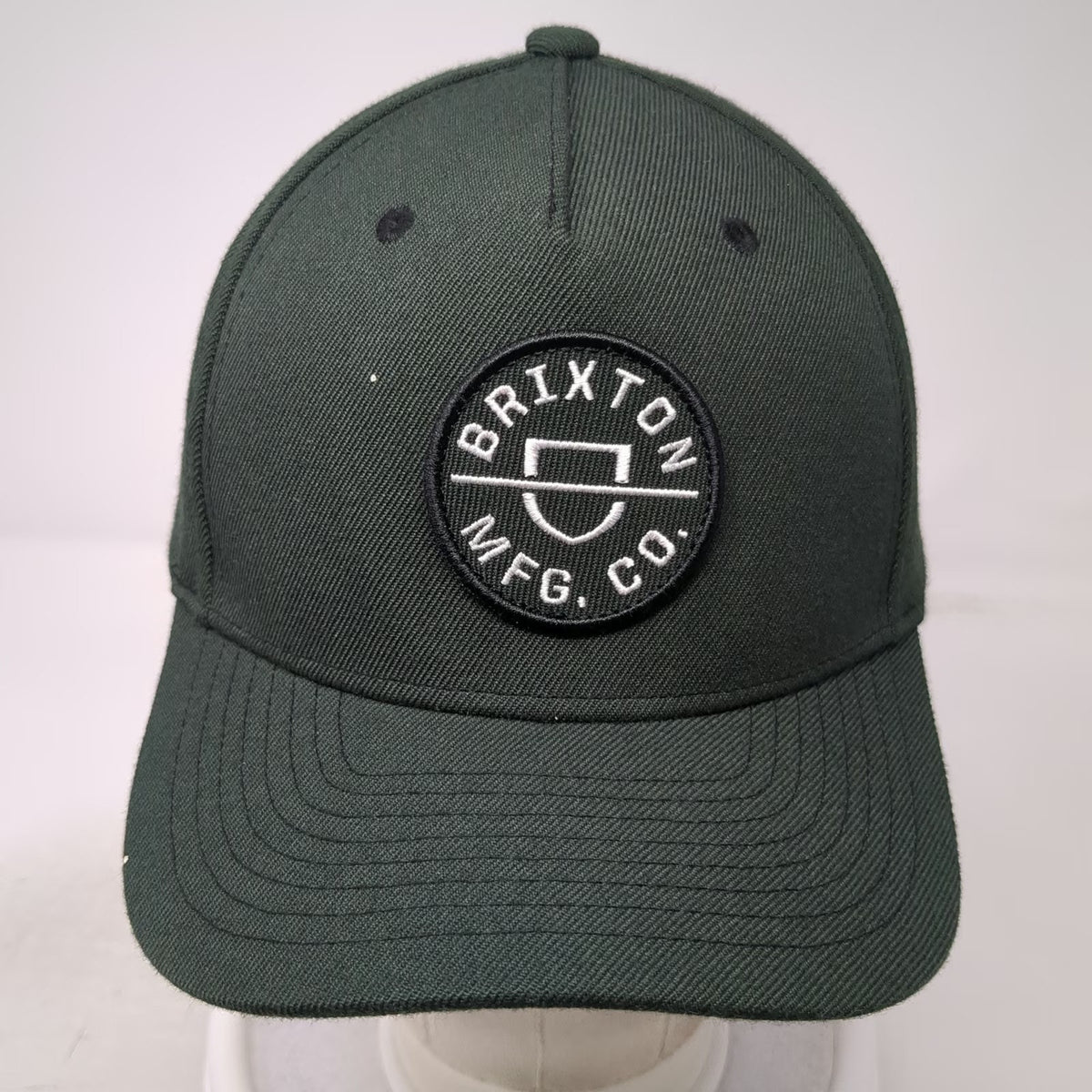 Brixton 5 Panel Gray Hat One Size Snapback Shield Patch Wool Blend MFG CO Cap