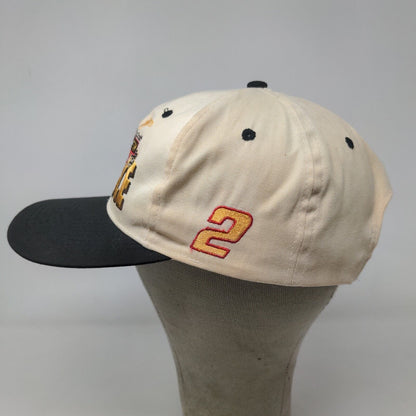 Rusty Wallace Men's Snapback Hat Tan OSFA Embroidered #2 Miller Draft Team