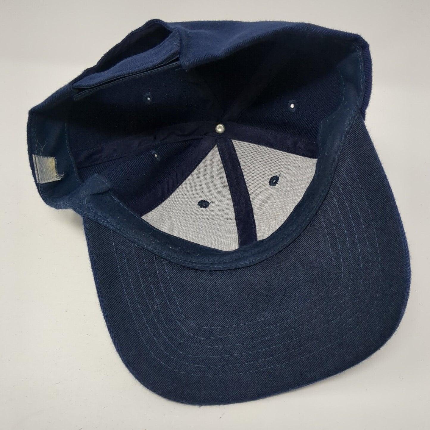 Unbranded Strapback Hat Blue One Size Adjustable Vented Holes 6 Panel Blank
