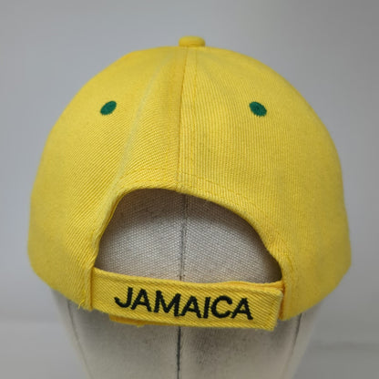 Jamaica JA Embroidered Yellow OSFM Baseball Cap Hat Green Black Strapback Logo