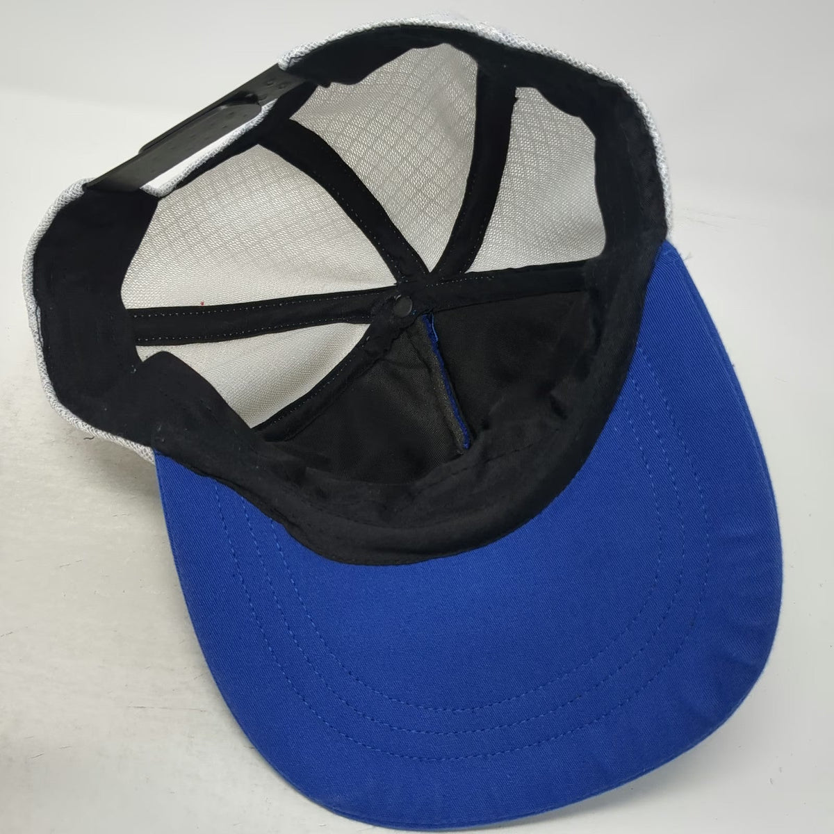 Petreven Zero Accidents Blue White One Size Trucker Hat Mesh Snapback Drilling