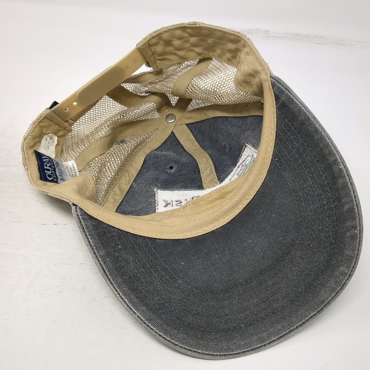 Ouray Trucker Hat Gray Beige One Size Mesh Snapback Patch AgRisk Advisors