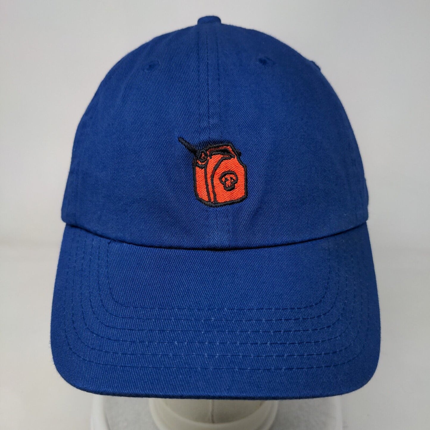 Unbranded Slideback Hat Blue One Size Adjustable Embroidered Vented Holes Cotton