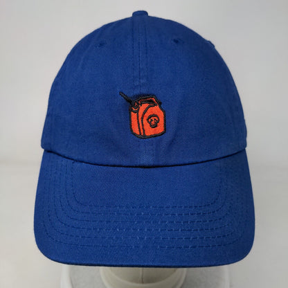 Unbranded Slideback Hat Blue One Size Adjustable Embroidered Vented Holes Cotton