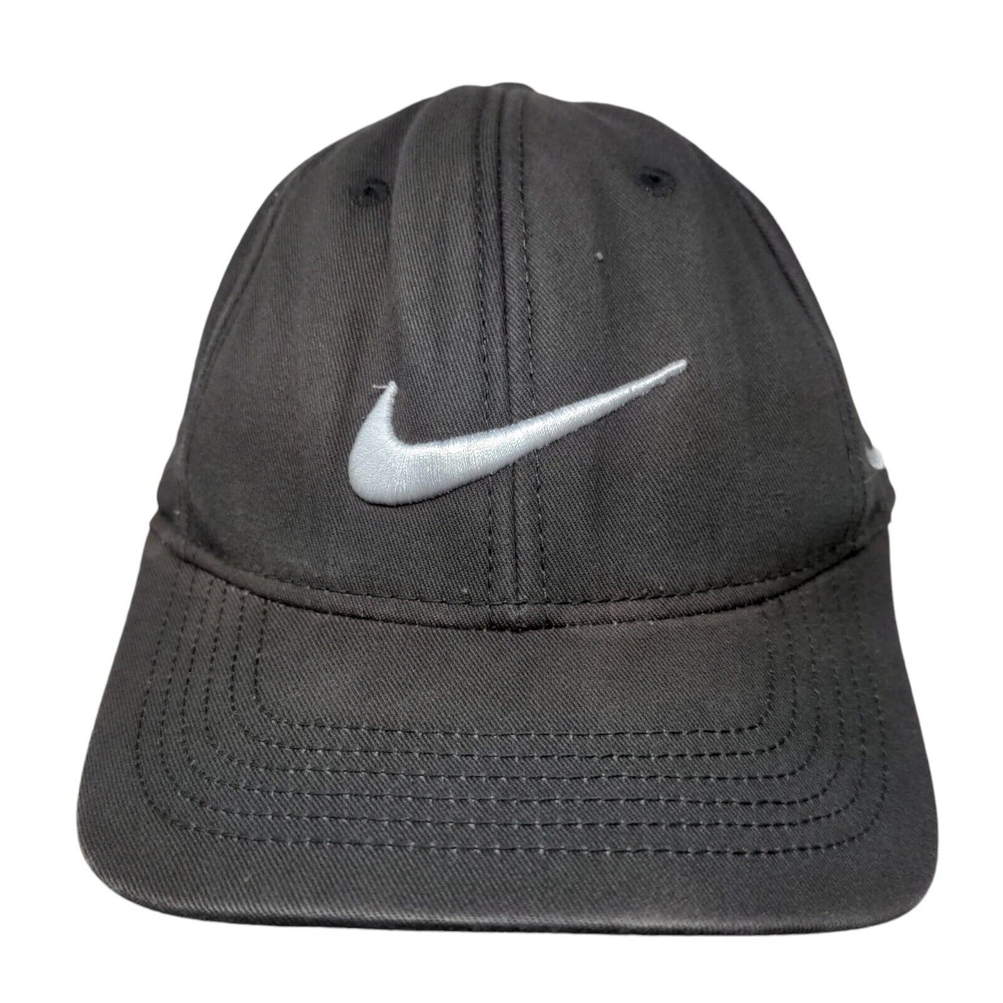 Nike Swoosh Slideback Hat Gray OSFA 6 Panel Embroidered Adjustable