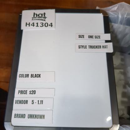 Unbranded Snapback Mesh Back Foam Trucker Hat Blank Distressed Cotton Blend