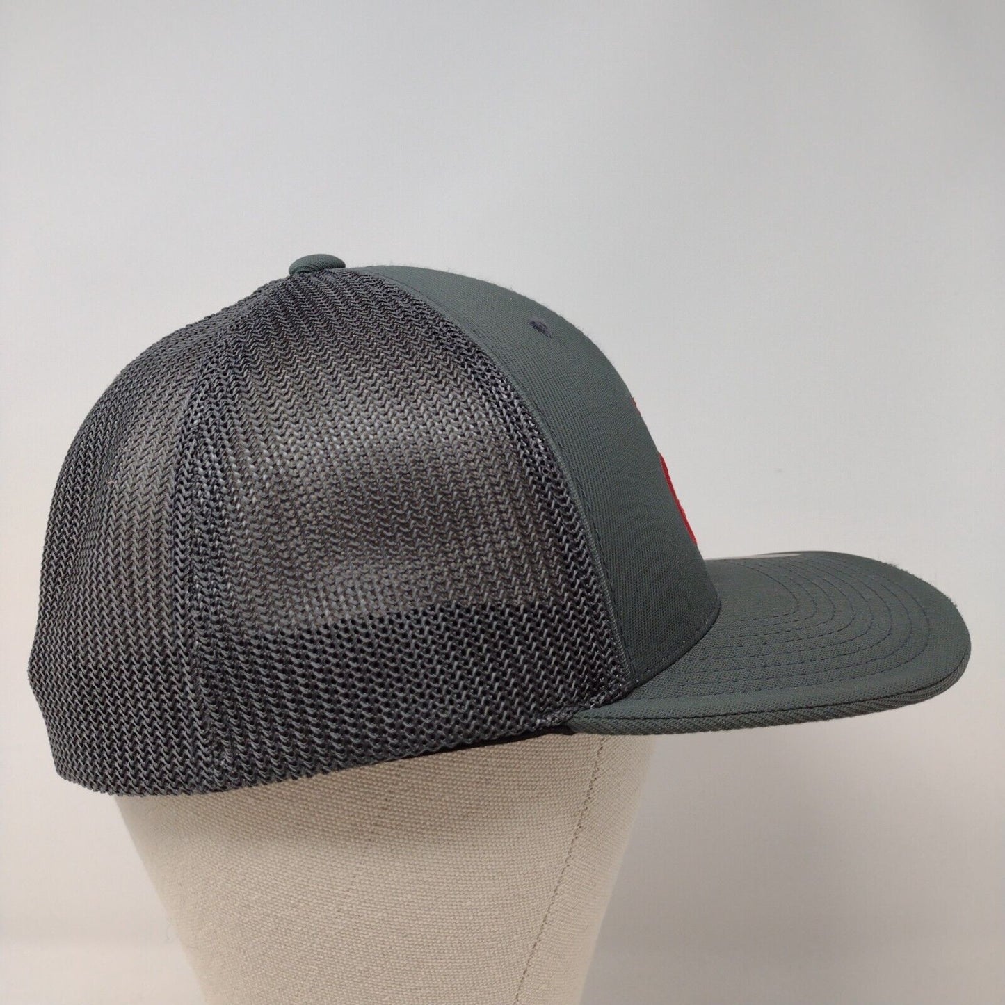 N Boise Fitted Mesh Back Trucker Hat Gray 7 3/8-8 Pacific Headwear
