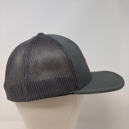N Boise Fitted Mesh Back Trucker Hat Gray 7 3/8-8 Pacific Headwear