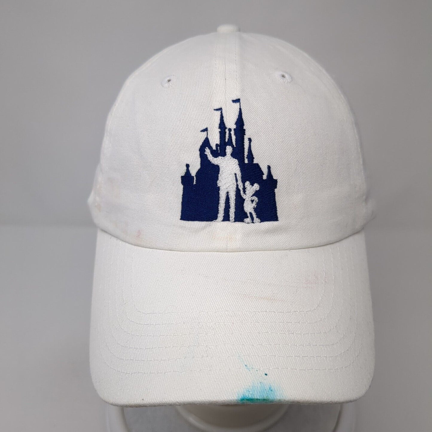 Walt & Mickey Silhouette Slideback Hat White One Size Adjustable Disney