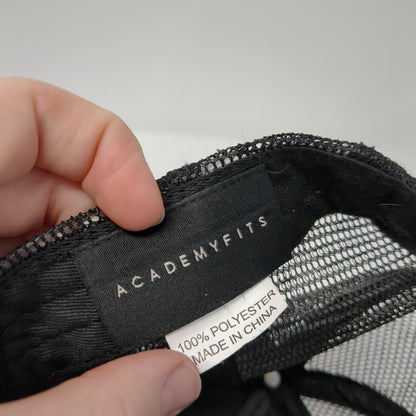 Drip Drop Distro Snapback Trucker Hat Black One Size Mesh Back Solid