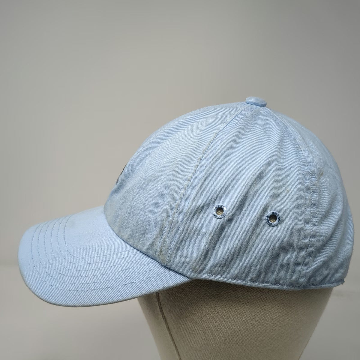 Adidas Baseball Cap Blue One Size Trefoil Embroidered Logo Slideback Cotton Hat