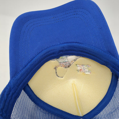 Living The Dream Snapback Trucker Hat Blue OS Adjustable Embroidered Mesh Back