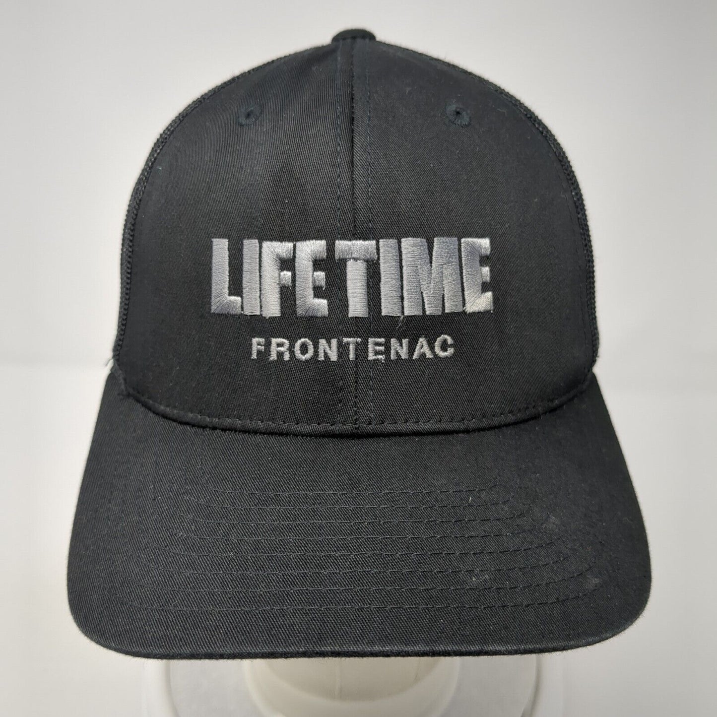 Lifetime Frontenac Snapback Trucker Hat Black OS Adjustable Mesh Back Sport-Tek