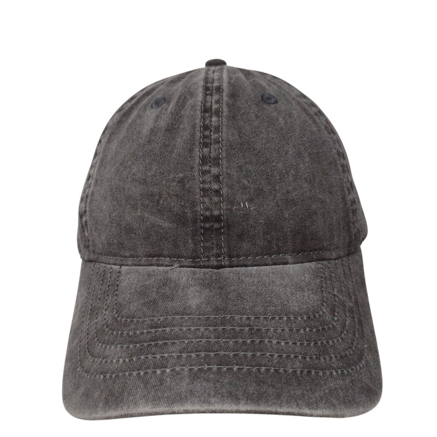 Unbranded Slideback Hat Gray OSFA Adjustable 6 Panel Blank Solid