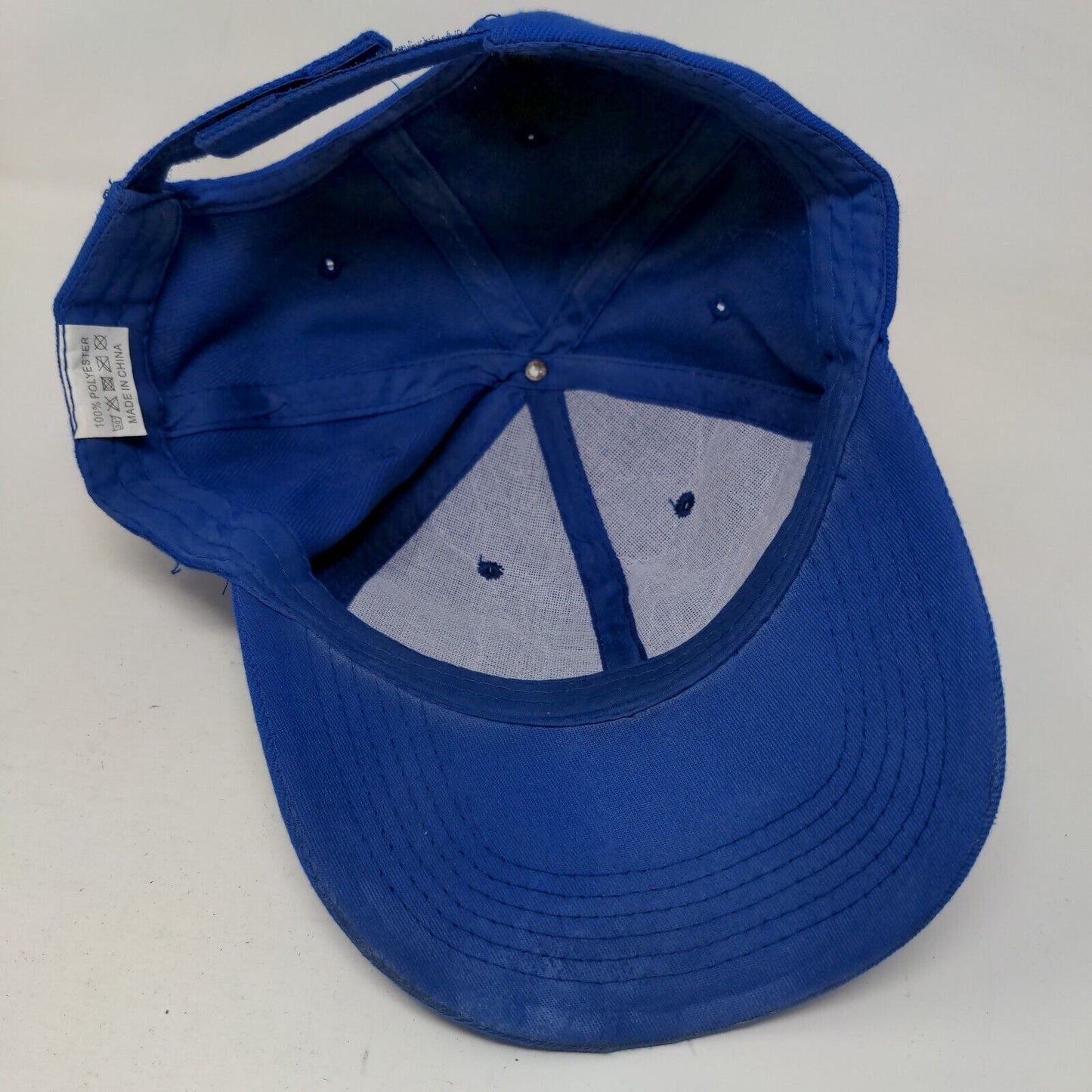RF Roger Federer Strapback Hat Blue One Size Adjustable Vent Holes Vintage