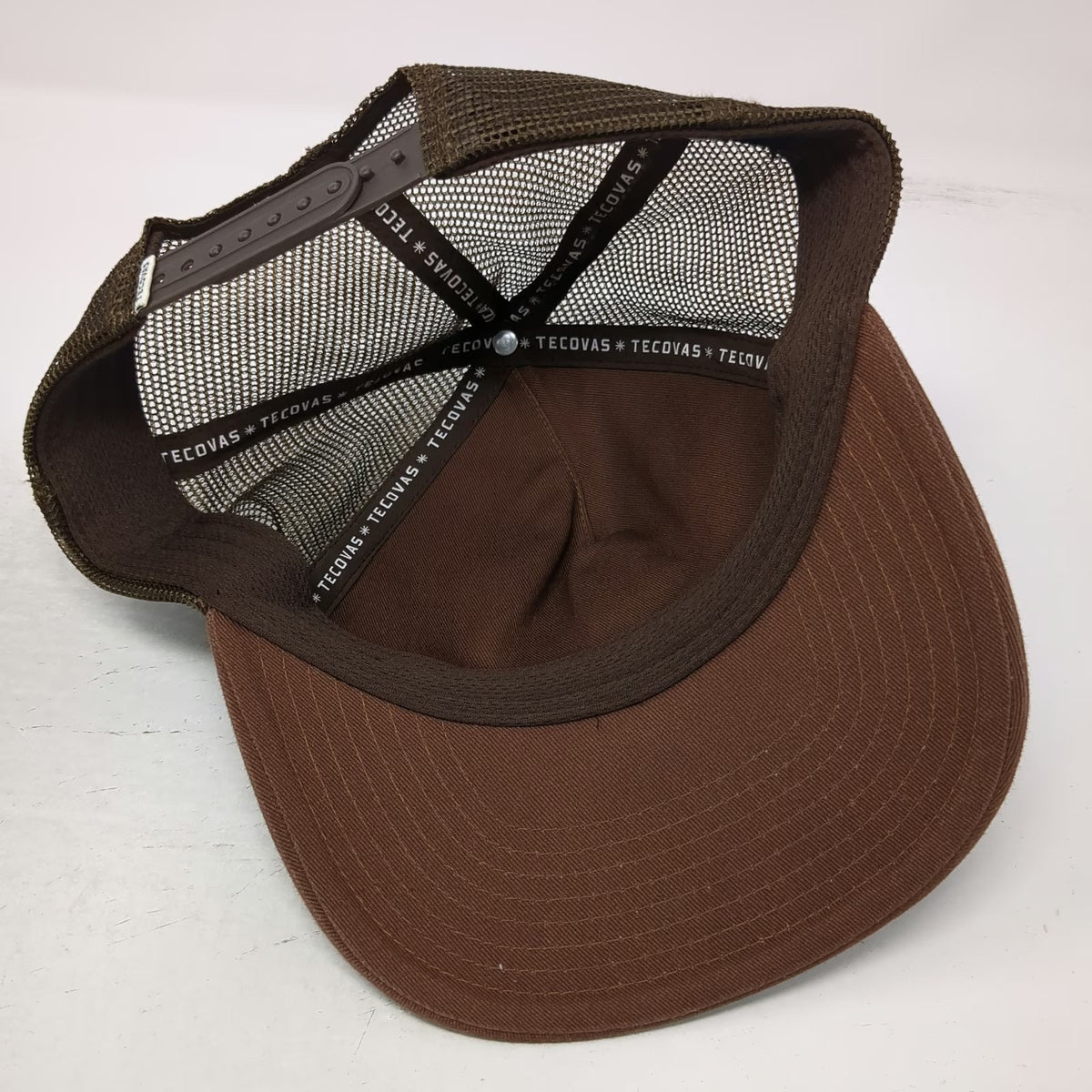 Tecovas Trucker Hat Brown OSFM Mesh Back Hot Country Hits Graphic Patch Snapback