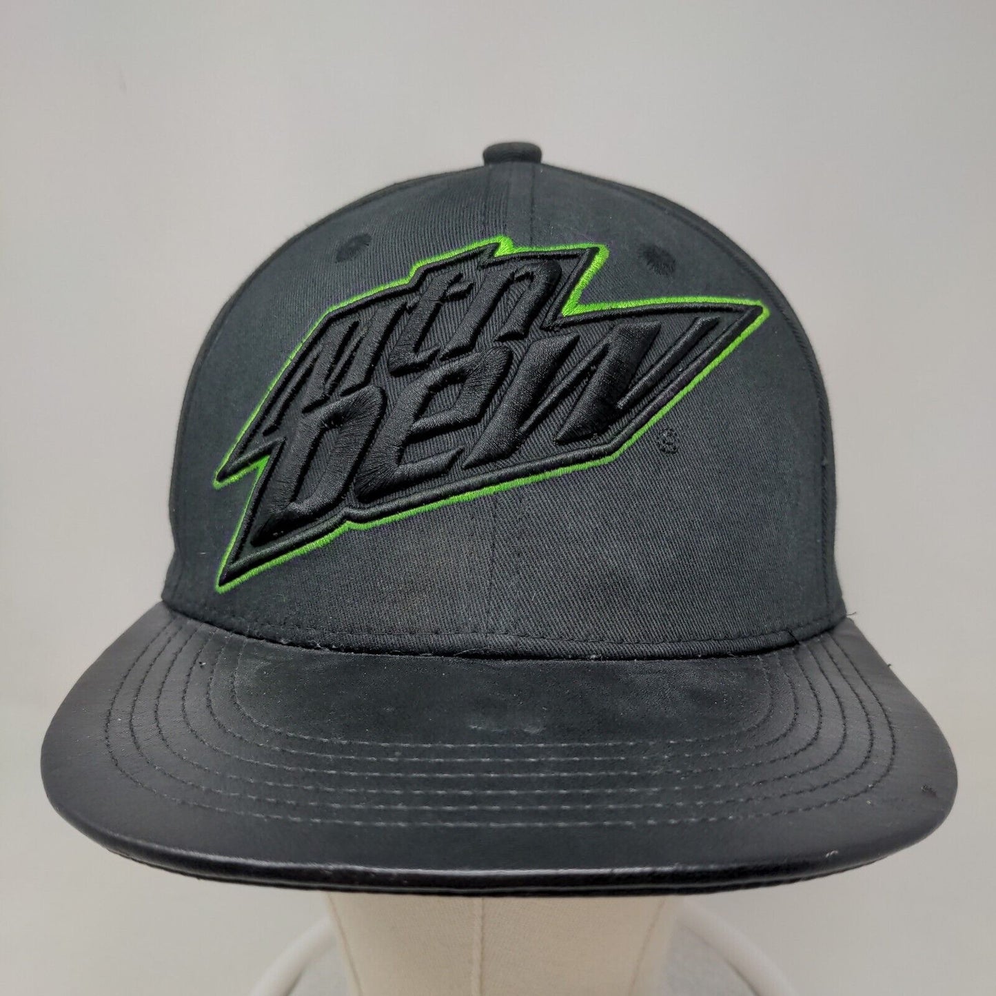 Mtn Dew Men's Snapback Hat Black Embroidered Logo 2013 Official Adjustable