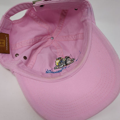 Desperate Horsewife Slideback Hat Pink One Size Embroidered Harriton